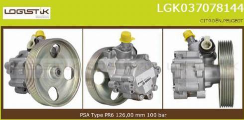 LGK LGK037078144 - Pompa idraulica, Sterzo autozon.pro