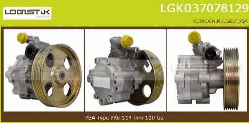 LGK LGK037078129 - Pompa idraulica, Sterzo autozon.pro