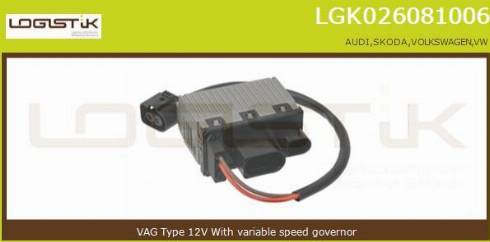 LGK LGK026081006 - Resistore addizionale, Elettromotore-Ventola radiatore autozon.pro