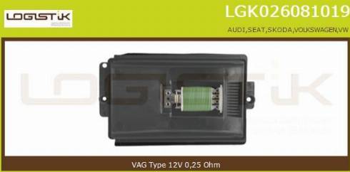 LGK LGK026081019 - Resistenza, Ventilatore abitacolo autozon.pro