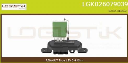 LGK LGK026079039 - Resistenza, Ventilatore abitacolo autozon.pro