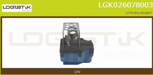 LGK LGK026078003 - Resistore addizionale, Elettromotore-Ventola radiatore autozon.pro