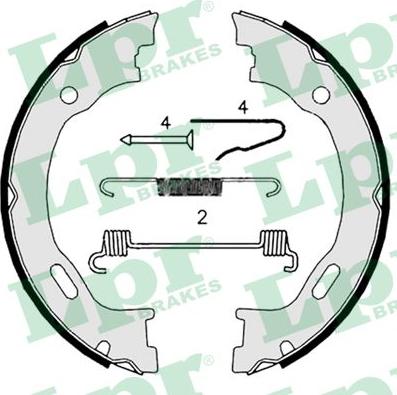 LPR 08719 - Kit ganasce, Freno stazionamento autozon.pro