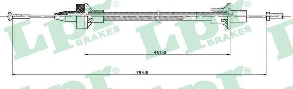 LPR C0076C - Cavo comando, Comando frizione autozon.pro