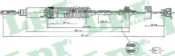 LPR C0241C - Cavo comando, Comando frizione autozon.pro