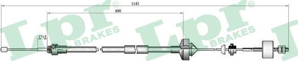 LPR C0277C - Cavo comando, Comando frizione autozon.pro