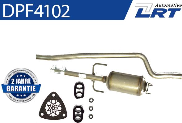 LRT DPF4102 - Filtro antiparticolato / particellare, Impianto gas scarico autozon.pro