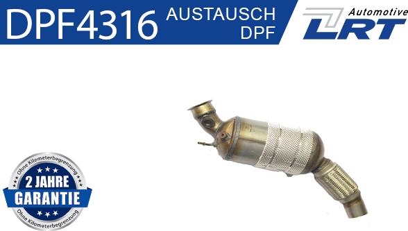 LRT DPF4316 - Filtro antiparticolato / particellare, Impianto gas scarico autozon.pro