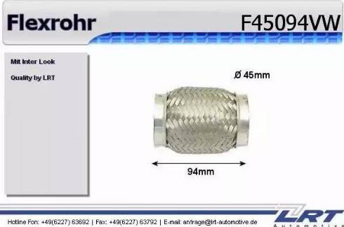 LRT F45094VW - Flessibile, Impianto gas scarico autozon.pro