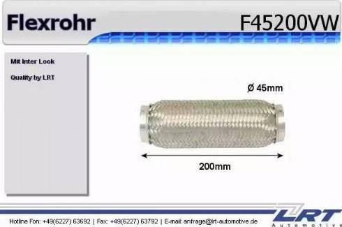 LRT F45200VW - Flessibile, Impianto gas scarico autozon.pro