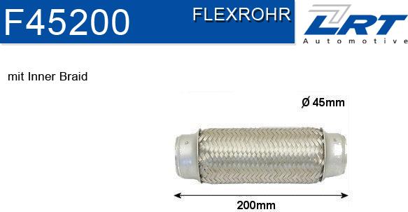 LRT F45200 - Flessibile, Impianto gas scarico autozon.pro