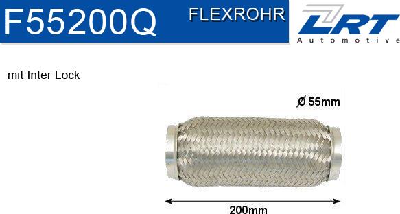 LRT F55200Q - Flessibile, Impianto gas scarico autozon.pro