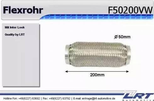 LRT F50200VW - Flessibile, Impianto gas scarico autozon.pro