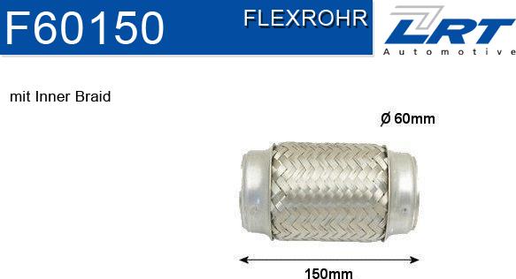 LRT F60150 - Flessibile, Impianto gas scarico autozon.pro