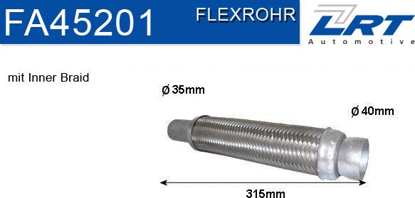 LRT FA45201 - Flessibile, Impianto gas scarico autozon.pro