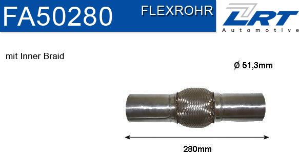 LRT FA50280 - Flessibile, Impianto gas scarico autozon.pro