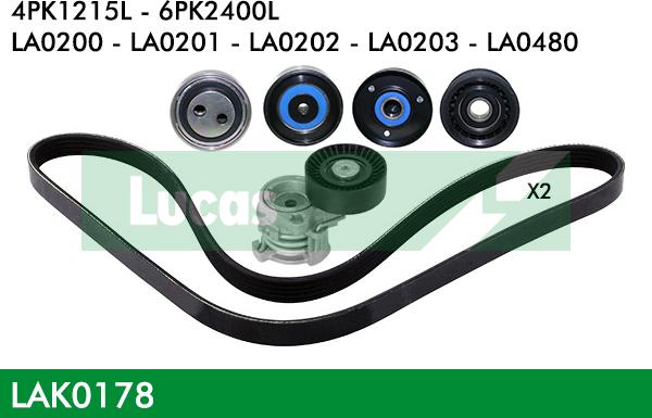 LUCAS LAK0178 - Kit Cinghie Poly-V autozon.pro