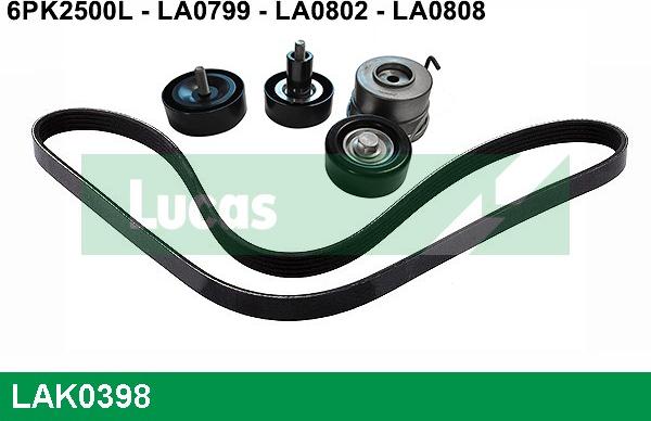 LUCAS LAK0398 - Kit Cinghie Poly-V autozon.pro