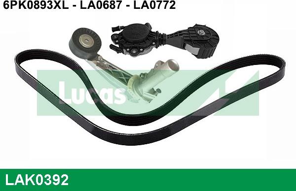 LUCAS LAK0392 - Kit Cinghie Poly-V autozon.pro