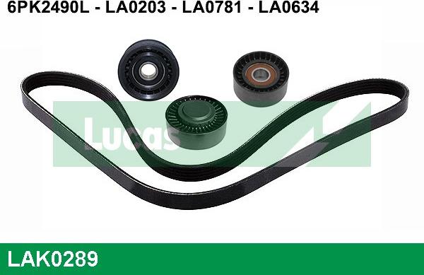 LUCAS LAK0289 - Kit Cinghie Poly-V autozon.pro