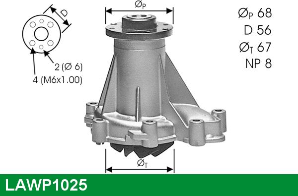 LUCAS LAWP1025 - Pompa acqua autozon.pro