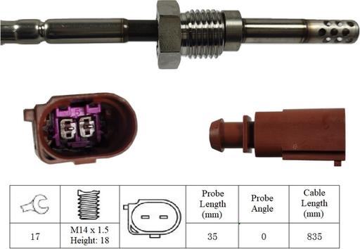 LUCAS LGS6045 - Sensore, Temperatura gas scarico autozon.pro