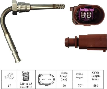 LUCAS LGS6040 - Sensore, Temperatura gas scarico autozon.pro