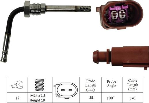 LUCAS LGS6043 - Sensore, Temperatura gas scarico autozon.pro