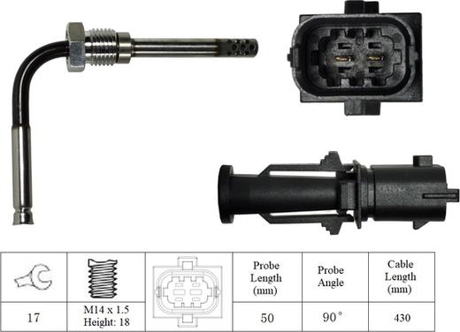 LUCAS LGS6060 - Sensore, Temperatura gas scarico autozon.pro