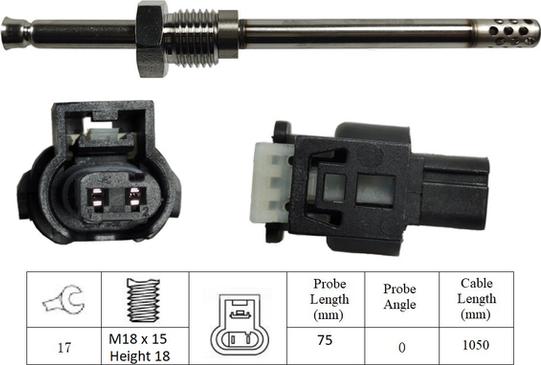 LUCAS LGS6002 - Sensore, Temperatura gas scarico autozon.pro