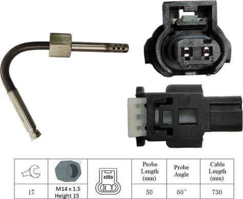 LUCAS LGS6011 - Sensore, Temperatura gas scarico autozon.pro