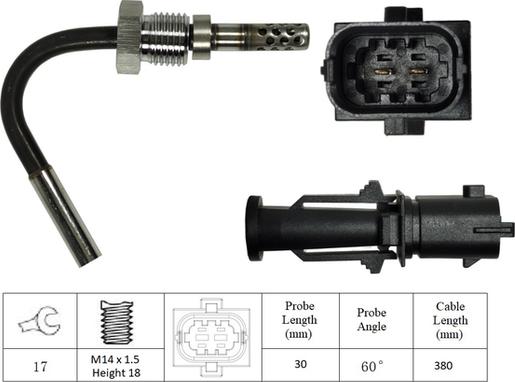 LUCAS LGS6084 - Sensore, Temperatura gas scarico autozon.pro