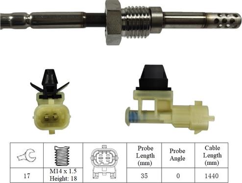 LUCAS LGS6086 - Sensore, Temperatura gas scarico autozon.pro