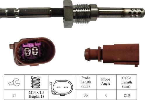 LUCAS LGS6037 - Sensore, Temperatura gas scarico autozon.pro