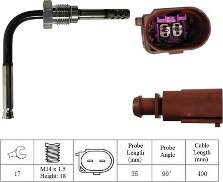 LUCAS LGS6024 - Sensore, Temperatura gas scarico autozon.pro