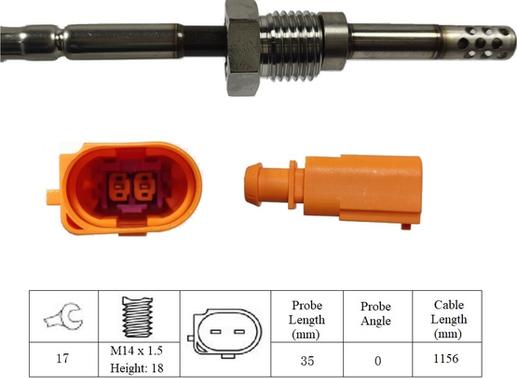 LUCAS LGS6026 - Sensore, Temperatura gas scarico autozon.pro