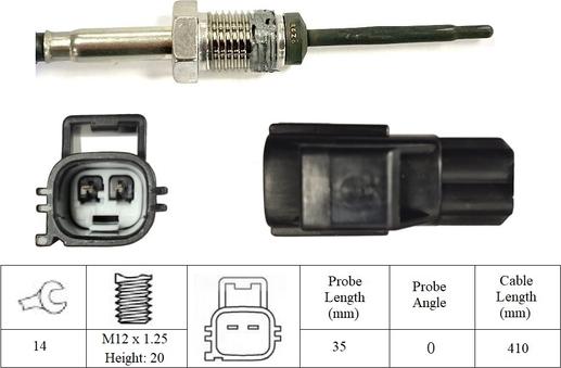 LUCAS LGS6121 - Sensore, Temperatura gas scarico autozon.pro