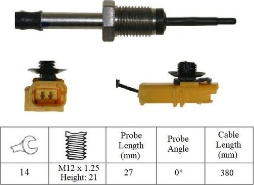 LUCAS LGS7042 - Sensore, Temperatura gas scarico autozon.pro