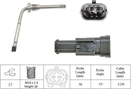 LUCAS LGS7056 - Sensore, Temperatura gas scarico autozon.pro