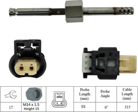 LUCAS LGS7063 - Sensore, Temperatura gas scarico autozon.pro