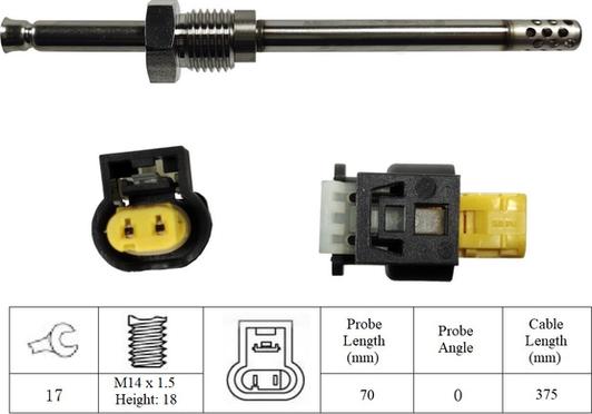 LUCAS LGS7062 - Sensore, Temperatura gas scarico autozon.pro