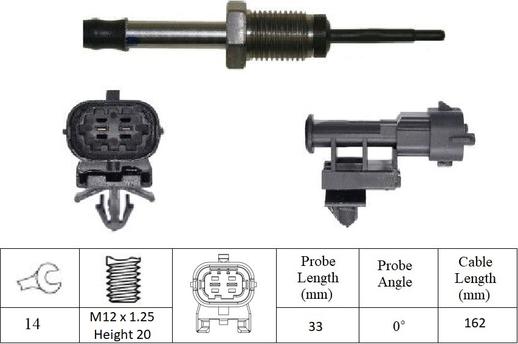 LUCAS LGS7018 - Sensore, Temperatura gas scarico autozon.pro