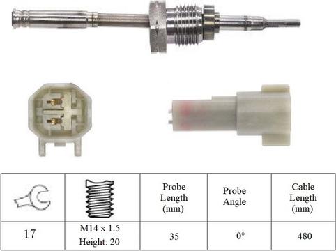 LUCAS LGS7199 - Sensore, Temperatura gas scarico autozon.pro