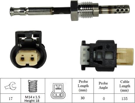 LUCAS LGS7163 - Sensore, Temperatura gas scarico autozon.pro