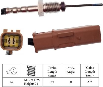 LUCAS LGS7187 - Sensore, Temperatura gas scarico autozon.pro