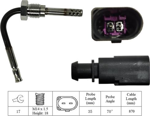 LUCAS LGS7131 - Sensore, Temperatura gas scarico autozon.pro