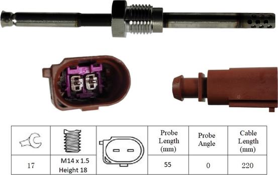 LUCAS LGS7138 - Sensore, Temperatura gas scarico autozon.pro