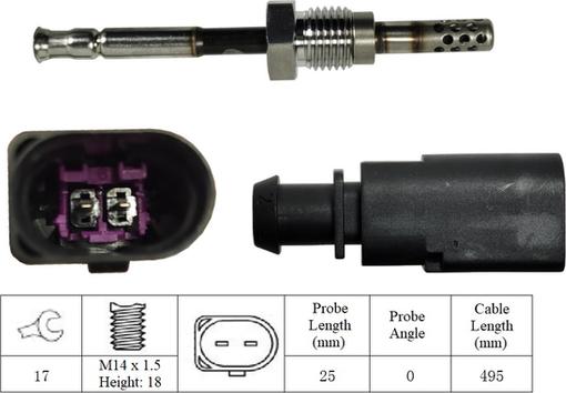 LUCAS LGS7128 - Sensore, Temperatura gas scarico autozon.pro