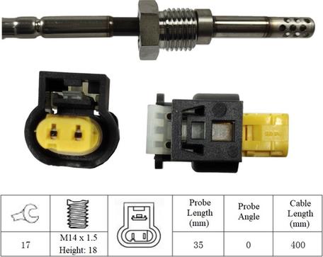 LUCAS LGS7175 - Sensore, Temperatura gas scarico autozon.pro