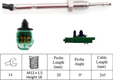 LUCAS LGS7250 - Sensore, Temperatura gas scarico autozon.pro